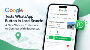 Google tests a WhatsApp chat button in local search, allowing customers to connect directly with businesses through Google search results.